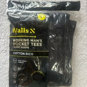 Walls Black Pocket Tees 2 Pack Large NEW